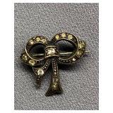 Vintage Sterling Silver 925 Bow Brooch
