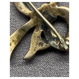 Vintage Sterling Silver 925 Bow Brooch