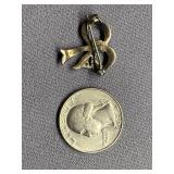 Vintage Sterling Silver 925 Bow Brooch