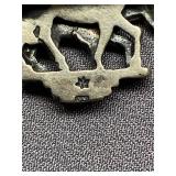 Vintage Sterling Silver 925 Donkey Rider Pin with Intricate Design