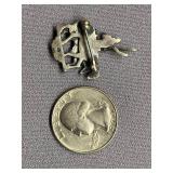Vintage Sterling Silver 925 Donkey Rider Pin with Intricate Design