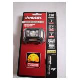 Husky Rechargeable 650 Lumens LED Headlamp with USB Cable