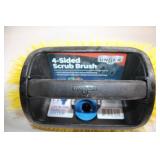 Unger 4-Sided Scrub Brush with Lock-On Thread System