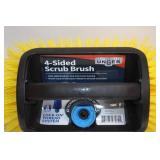 Unger 4-Sided Outdoor Scrub Brush with Lock-On Thread System