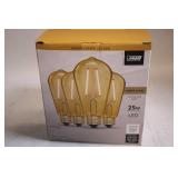 4-Pack Feit Electric LED Bulbs with Amber Glass Finish