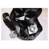 Heavy-Duty Tow Straps with Metal Hooks - 5000 lbs Capacity