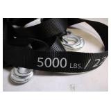 Heavy-Duty Tow Straps with Metal Hooks - 5000 lbs Capacity
