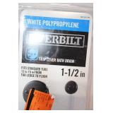 Everbilt Trip Lever Bath Drain 1-1/2 in White Polypropylene