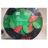 65 ft Red and Green Faceted C9 LED Christmas Lights