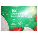 Home Accents Holiday Red/Warm White Faceted C9 LED Lights