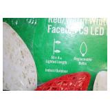 Home Accents Holiday Red/Warm White Faceted C9 LED Lights