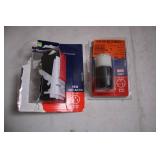 Lot of 2 Electrical Outlets and Plugs - 15A 120V Plug & 20A 250V Outlet
