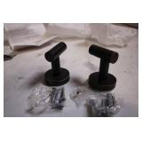 Pair of Black Towel Bars with Mounting Hardware