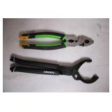 Set of 2 Husky Hand Tools: Groove Joint Pliers and Wire Cutters