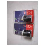 Set of 2 Leviton 20A 125V Black & White Plugs