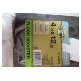 Hampton Bay 4 in x 12 in Floor Register with Steel Dampers