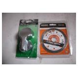Set of Moen Post-Temp Shower Handle and RIDGID Mesh Diamond Blade