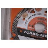 Set of Moen Post-Temp Shower Handle and RIDGID Mesh Diamond Blade