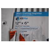 EZ-Flo 12" x 6" Wall/Ceiling Register Steel Construction