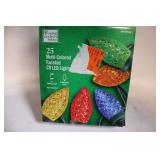 Box of 25 Multi-Colored Faceted C9 LED Christmas Lights