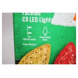 Box of 25 Multi-Colored Faceted C9 LED Christmas Lights
