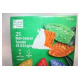 Box of 25 Multi-Colored Faceted C9 LED Christmas Lights