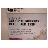 4-Pack Commercial Electric LED Color Changing Recessed Trim