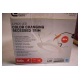 4-Pack Commercial Electric LED Color Changing Recessed Trim