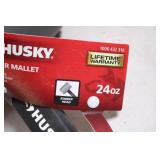 Husky 24oz Rubber Mallet with Grip Handle