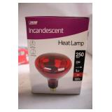 Set of 6 Feit Electric 250W Red Incandescent Heat Lamps