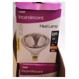 Set of 6 Feit Electric Incandescent Heat Lamps 250 Watt Flood Light