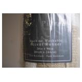 Machine Washable Skid Resistant Accent Runner 26in x 96in