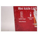 200 Clear Incandescent Mini Icicle Lights