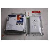 Commercial Electric Non-Metallic 73 in 1 Cover and Legrand On-Wall Outlet Kit