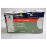 Leviton Decora Edge 10-Pack Light Switches E5601-MW