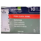 Leviton Decora Edge 10-Pack Light Switches E5601-MW