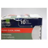 Leviton Decora Edge 10-Pack Light Switches E5601-MW