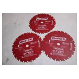 Set of 3 Diablo Framing Construction Saw Blades 7 1/4" 24 Teeth