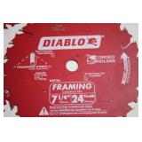Set of 3 Diablo Framing Construction Saw Blades 7 1/4" 24 Teeth