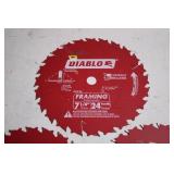 Set of 3 Diablo Framing Construction Saw Blades 7 1/4" 24 Teeth