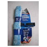 Unger Professional 14" Window Scrubber with Blue Microfiber Sleeve
