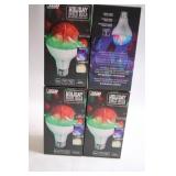 Set of 4 Feit Electric Holiday Disco Bulb LED Rotating Lights