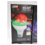 Set of 4 Feit Electric Holiday Disco Bulb LED Rotating Lights