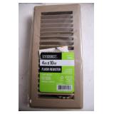 Everbilt 4 in x 10 in Brown Floor Register