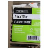 Everbilt 4 in x 10 in Brown Floor Register
