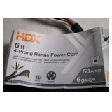 HDX 6 ft 4-Prong Range Power Cord 50 Amp