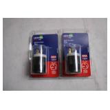 Set of 2 Leviton 20A 125V Black & White Plugs