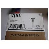 VIGO Vessel Sink Pop-Up Drain and Mounting Ring in Brushed Nickel