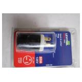 Leviton Black & White Plug with Pilot Drill Bit