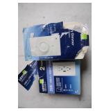 Leviton Decora 2-Pack Outlets and Dimmer White